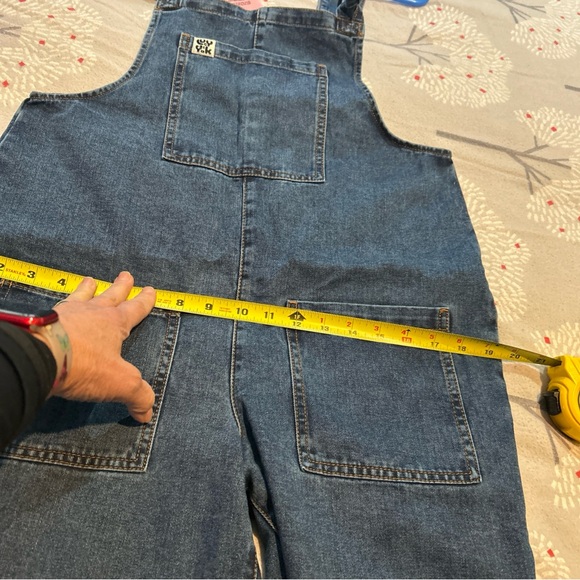 Lucy & Yak Denim Dungarees Jumpsuit Sz 6 ORGANIC LOOSE FIT Y2k Overalls New - Picture 5 of 7